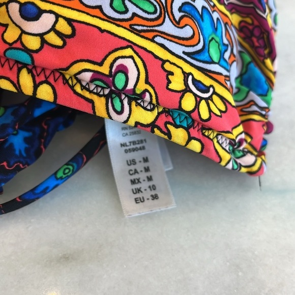 Nanette Lapore Women Bikini Size Medium (8-10) Multi Color Bandeau Swim … - Picture 3 of 8